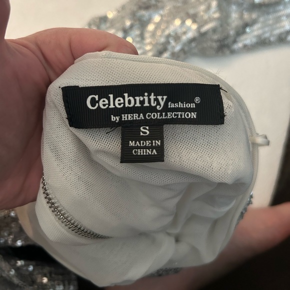 Celebrity fashion by Hera collection silver sequin flare pants - Picture 2 of 8